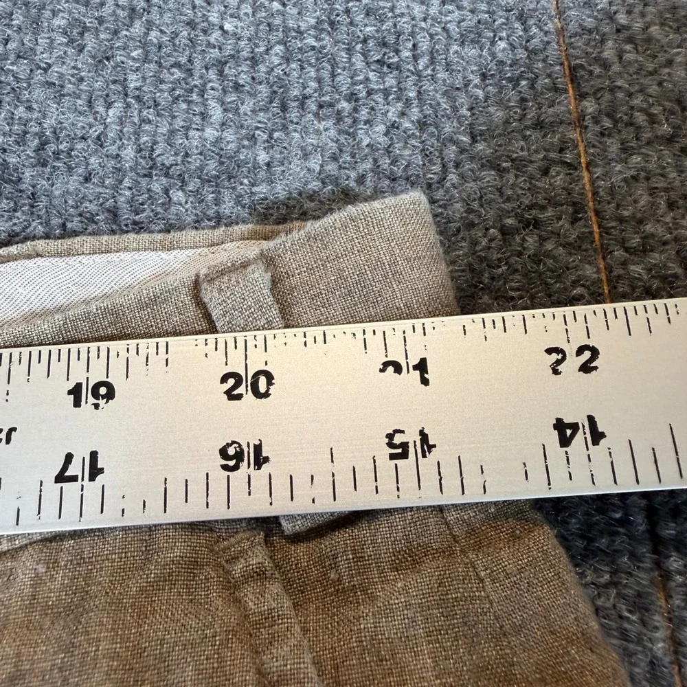 Joseph Abboud Mens 46 Brown Leomaster Italian Linen Pants Reosrt Wedding Luxury